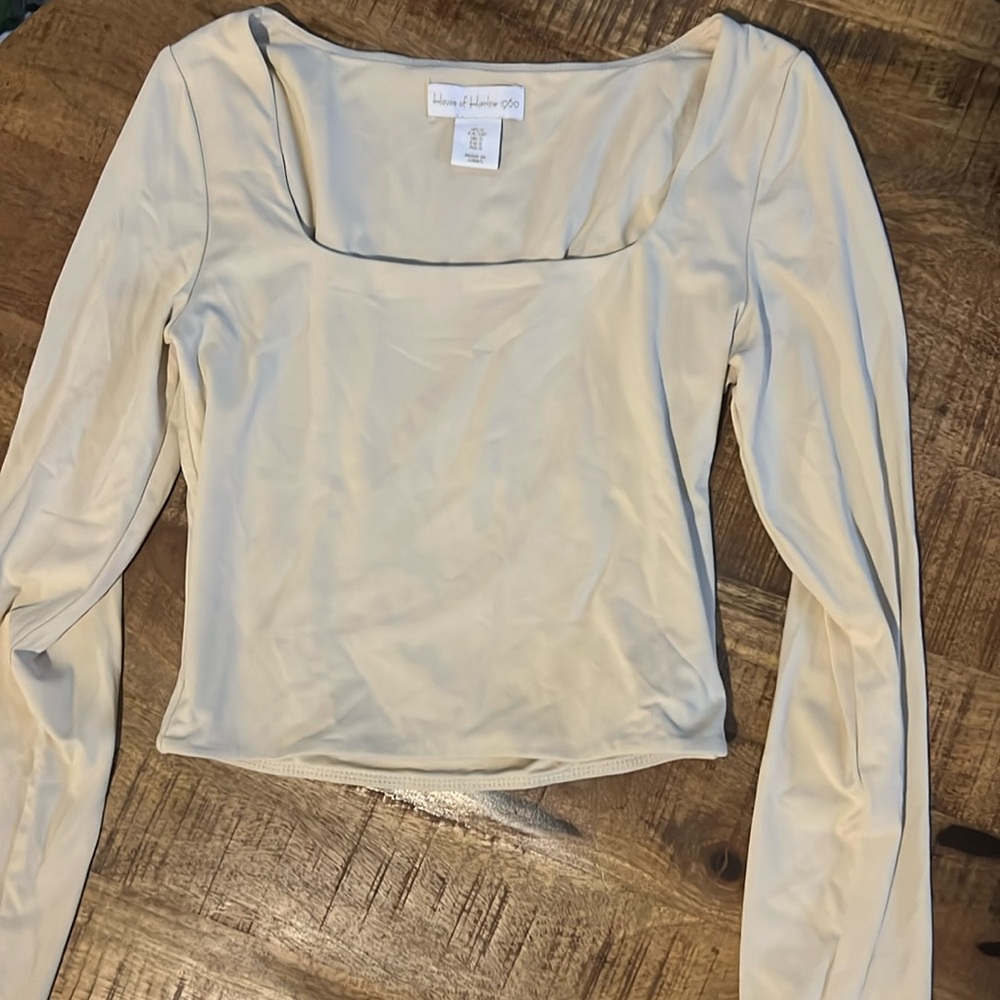 House of Harlow 1960 - cream cropped long sleeve